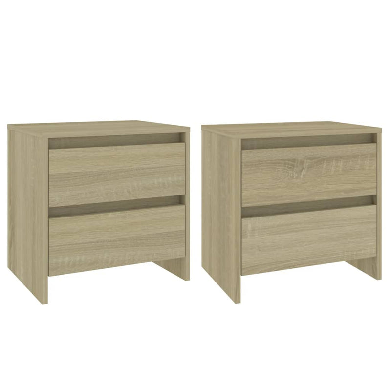 vidaXL 2 db sonoma tölgy szerelt fa éjjeliszekrény 45x34,5x44,5 cm