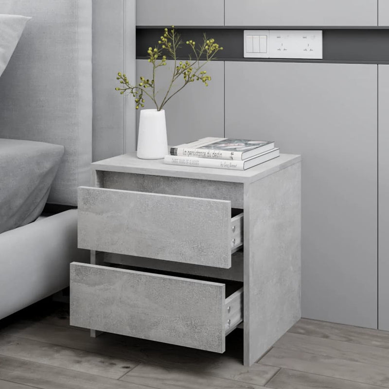 vidaXL betonszürke forgácslap éjjeliszekrény 45 x 34,5 x 44,5 cm