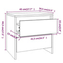 vidaXL betonszürke forgácslap éjjeliszekrény 45 x 34,5 x 44,5 cm