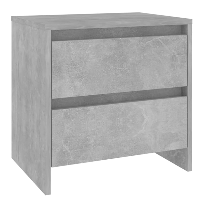 vidaXL 2 db betonszürke szerelt fa éjjeliszekrény 45x34,5x44,5 cm