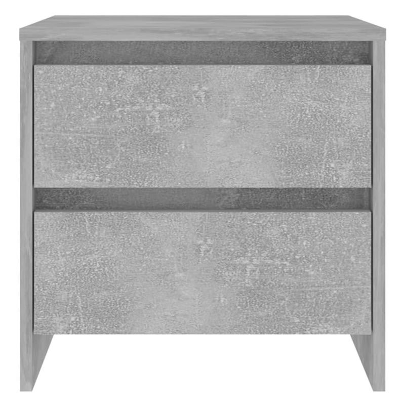 vidaXL 2 db betonszürke szerelt fa éjjeliszekrény 45x34,5x44,5 cm