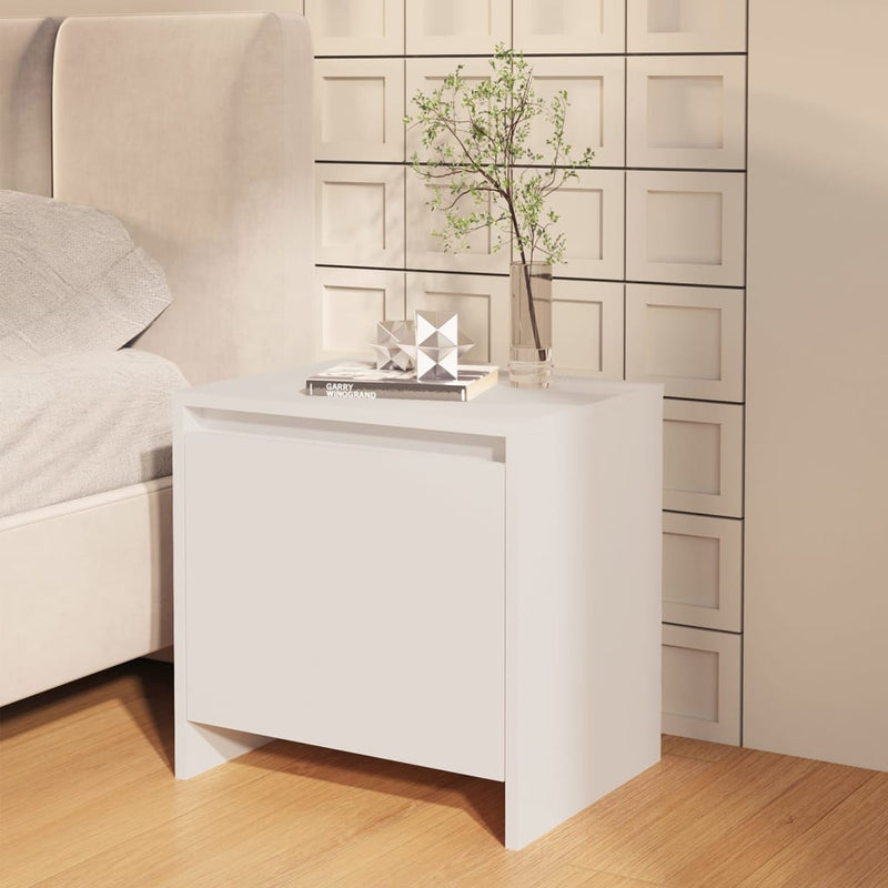 vidaXL fehér forgácslap éjjeliszekrény 45 x 34 x 44,5 cm