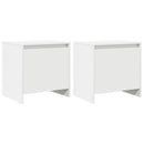 vidaXL 2 db fehér szerelt fa éjjeliszekrény 45x34x44,5 cm