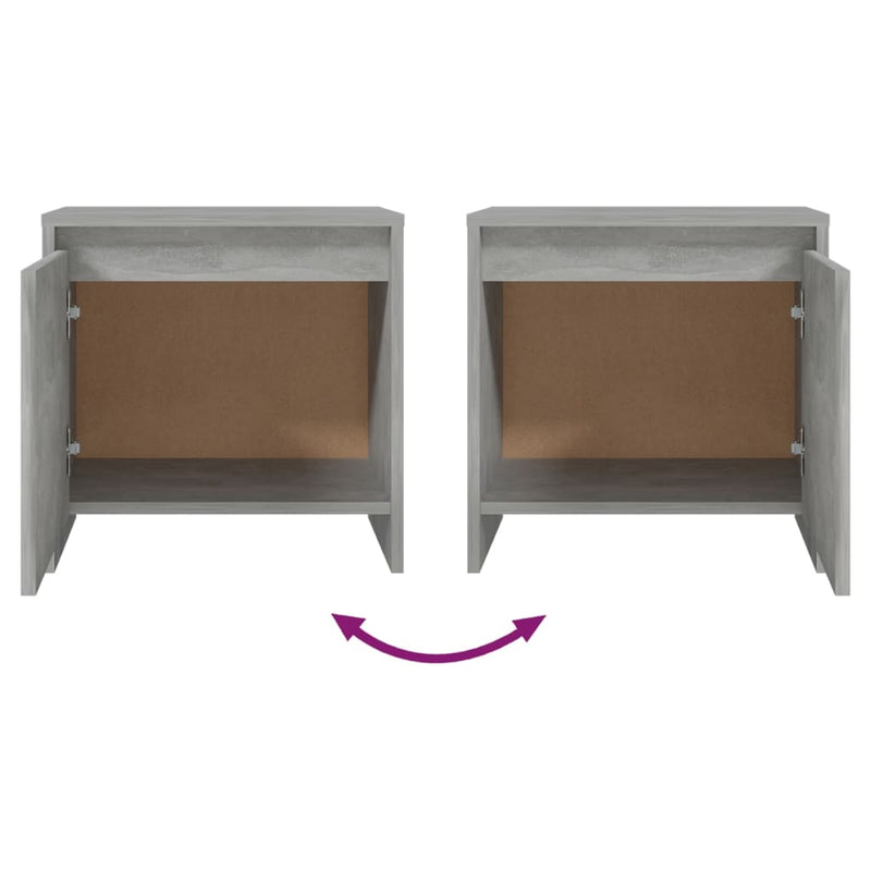 vidaXL betonszürke szerelt fa éjjeliszekrény 45x34x44,5 cm