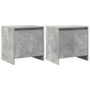 vidaXL 2 db betonszürke forgácslap éjjeliszekrény 45 x 34 x 44,5 cm