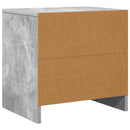 vidaXL 2 db betonszürke forgácslap éjjeliszekrény 45 x 34 x 44,5 cm