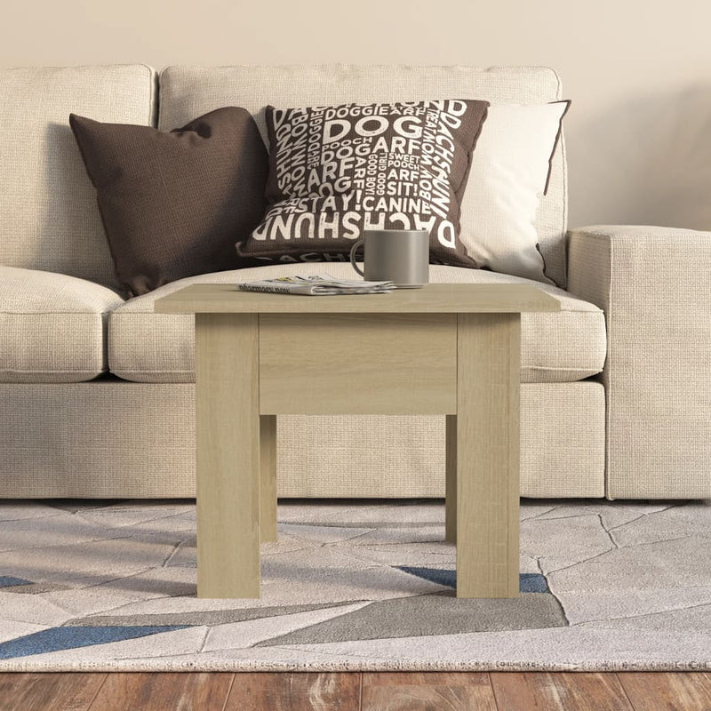 vidaXL sonoma tölgy szerelt fa dohányzóasztal 55 x 55 x 42 cm