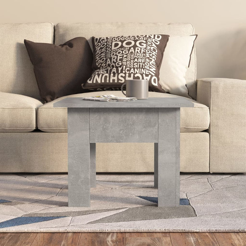 vidaXL betonszürke szerelt fa dohányzóasztal 55 x 55 x 42 cm