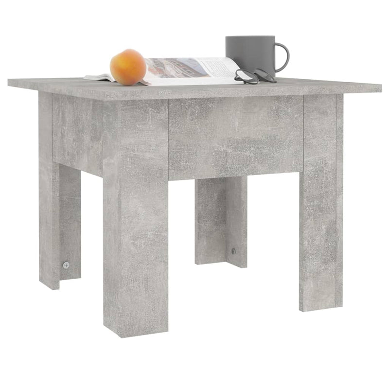 vidaXL betonszürke szerelt fa dohányzóasztal 55 x 55 x 42 cm