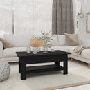vidaXL fekete szerelt fa dohányzóasztal 102 x 55 x 42 cm