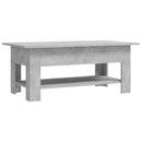 vidaXL betonszürke szerelt fa dohányzóasztal 102 x 55 x 42 cm