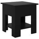 vidaXL fekete szerelt fa dohányzóasztal 40x40x42 cm