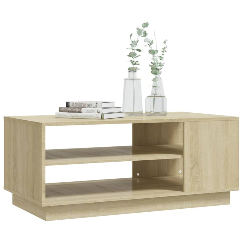 vidaXL sonoma tölgy színű szerelt fa dohányzóasztal 102x55x43 cm