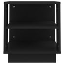 vidaXL fekete szerelt fa dohányzóasztal 40x40x43 cm