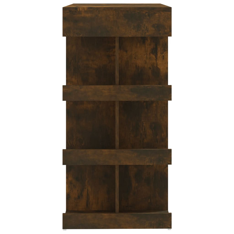 vidaXL füstös tölgy színű bárasztal tárolópolccal 100 x 50 x 101,5 cm