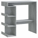 vidaXL szürke-sonoma színű bárasztal tárolópolccal 100 x 50 x 101,5 cm