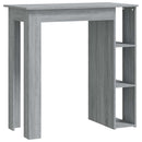 vidaXL szürke sonoma szerelt fa bárasztal polccal 102 x 50 x 103,5 cm