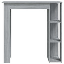 vidaXL szürke sonoma szerelt fa bárasztal polccal 102 x 50 x 103,5 cm