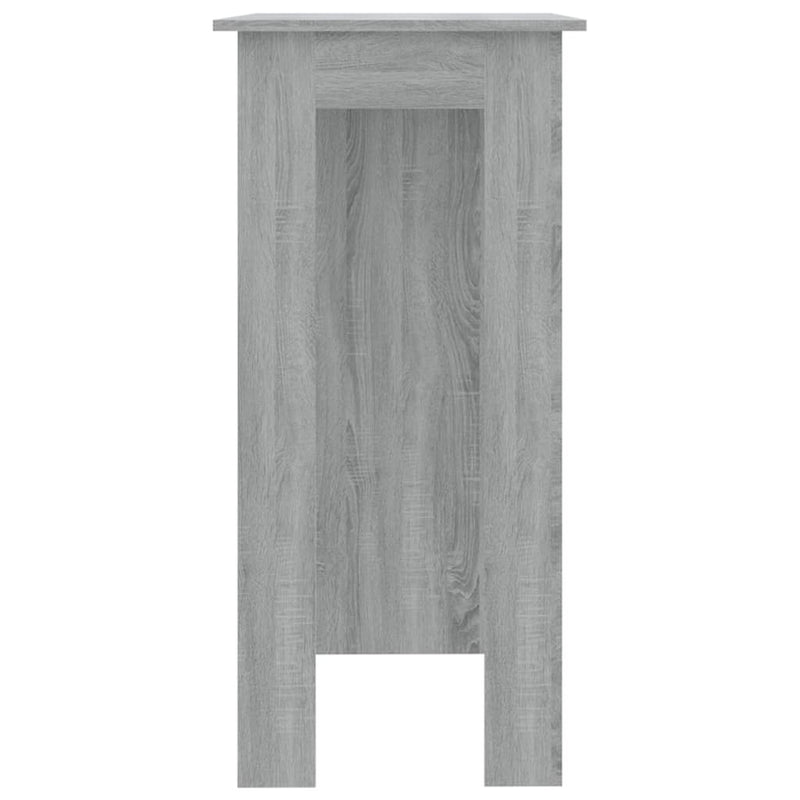 vidaXL szürke sonoma szerelt fa bárasztal polccal 102 x 50 x 103,5 cm