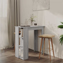 vidaXL szürke sonoma szerelt fa bárasztal polccal 102 x 50 x 103,5 cm