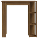 vidaXL barna tölgy színű szerelt fa bárasztal polccal 102x50x103,5 cm