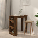 vidaXL füstös tölgy színű bárasztal tárolópolccal 102 x 50 x 103,5 cm