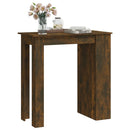vidaXL füstös tölgy színű bárasztal tárolópolccal 102 x 50 x 103,5 cm
