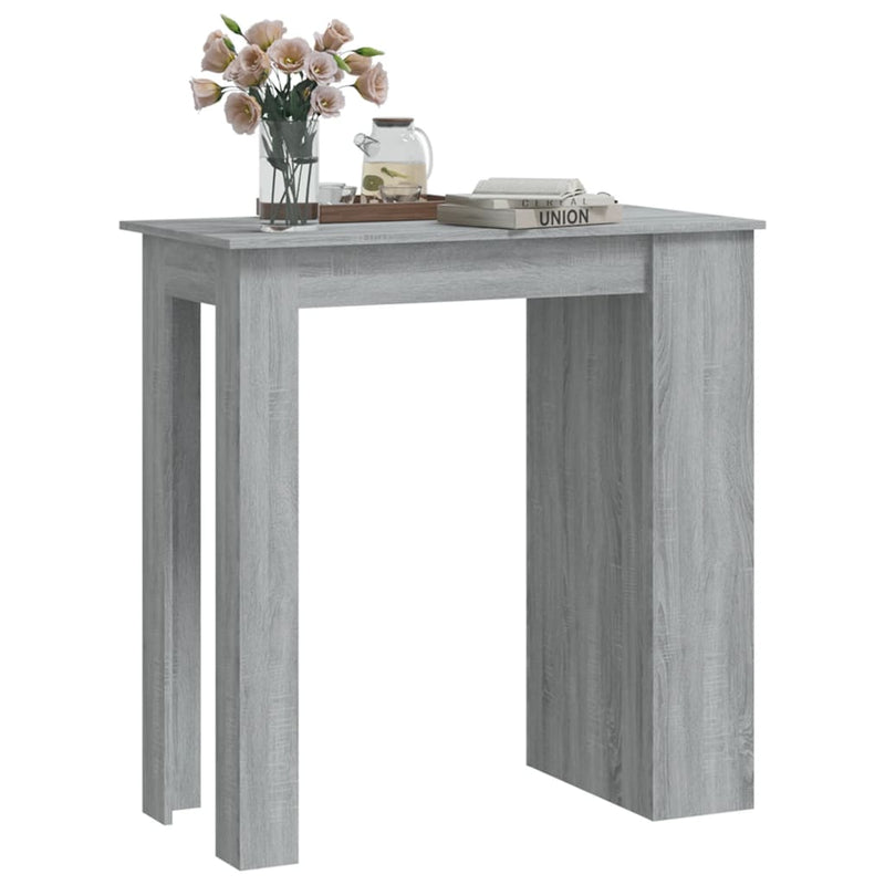 vidaXL szürke sonoma színű bárasztal tárolópolccal 102 x 50 x 103,5 cm