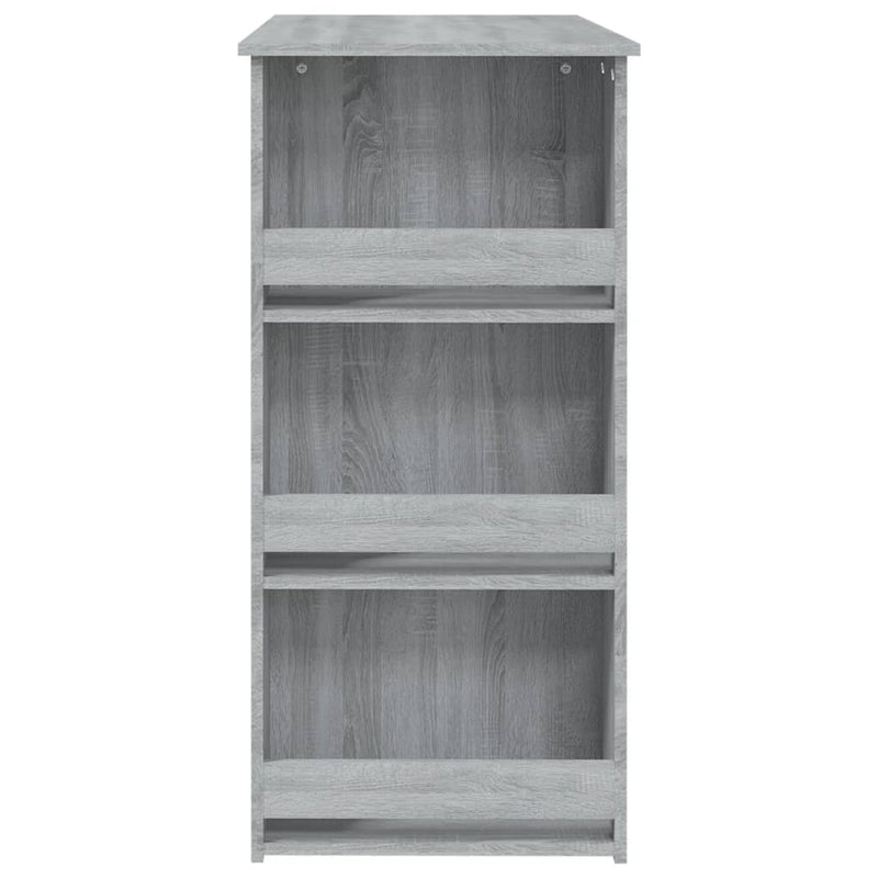 vidaXL szürke sonoma színű bárasztal tárolópolccal 102 x 50 x 103,5 cm