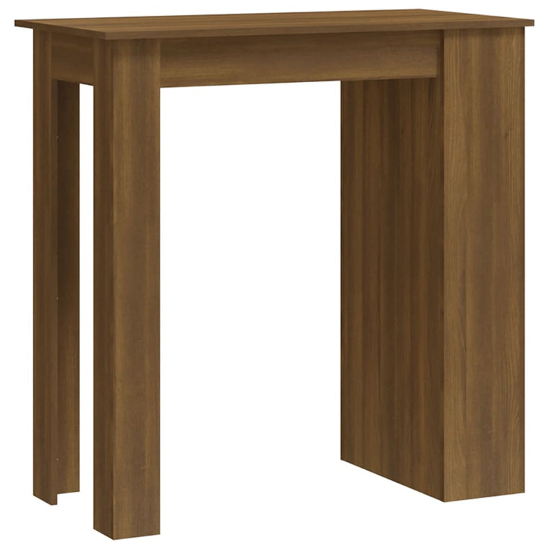 vidaXL barna tölgy színű bárasztal tárolópolccal 102 x 50 x 103,5 cm
