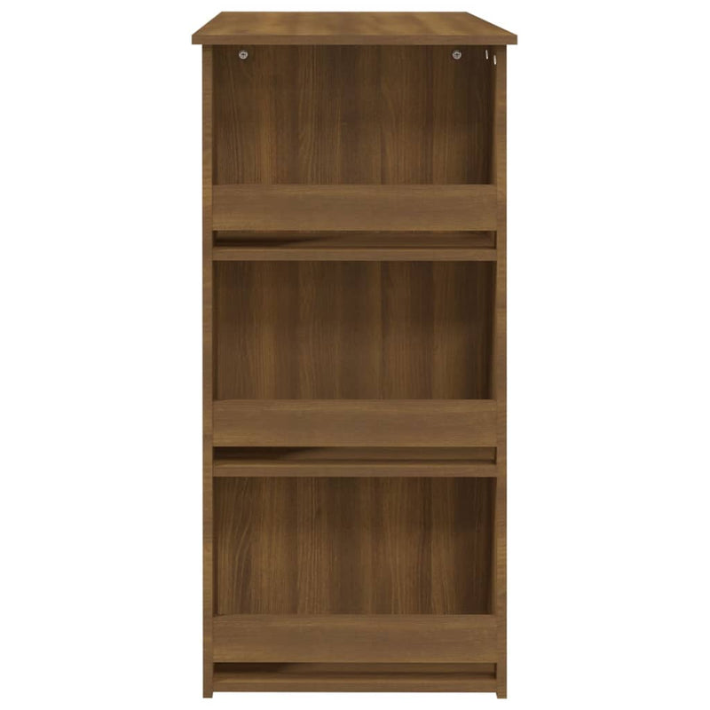 vidaXL barna tölgy színű bárasztal tárolópolccal 102 x 50 x 103,5 cm