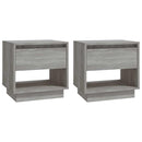 vidaXL 2 db szürke sonoma színű szerelt fa éjjeliszekrény 45x34x44 cm