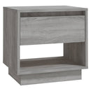 vidaXL 2 db szürke sonoma színű szerelt fa éjjeliszekrény 45x34x44 cm