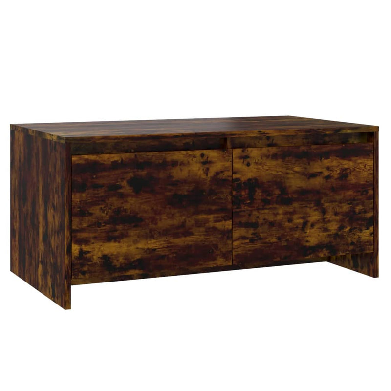 vidaXL füstös tölgy színű szerelt fa dohányzóasztal 90x50x41,5 cm