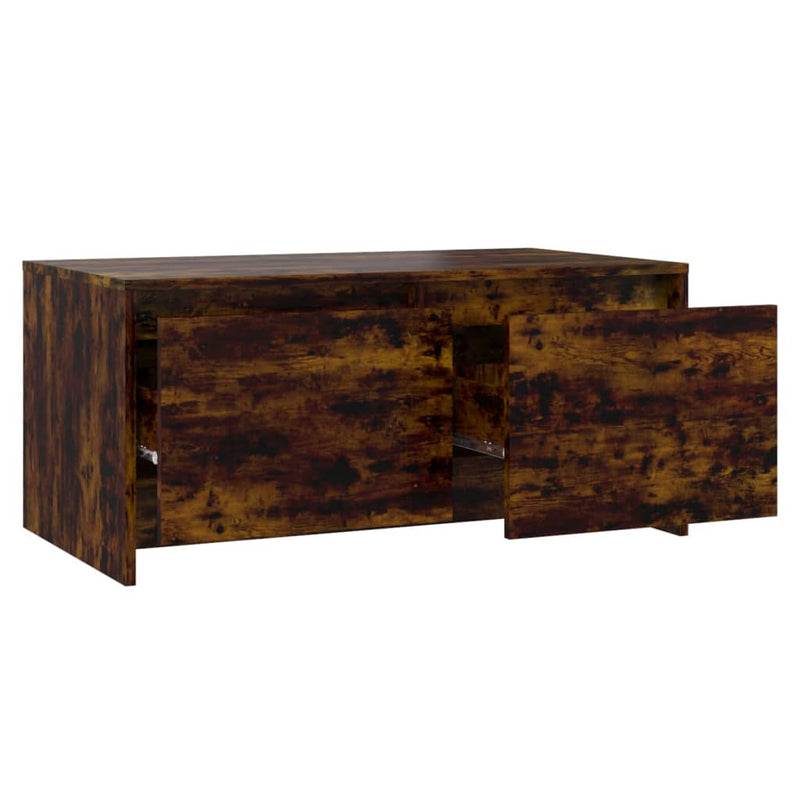 vidaXL füstös tölgy színű szerelt fa dohányzóasztal 90x50x41,5 cm