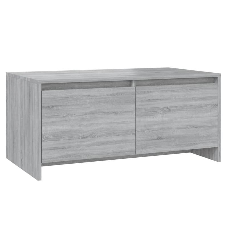 vidaXL szürke sonoma szerelt fa dohányzóasztal 90x50x41,5 cm