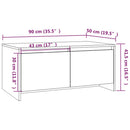 vidaXL szürke sonoma szerelt fa dohányzóasztal 90x50x41,5 cm