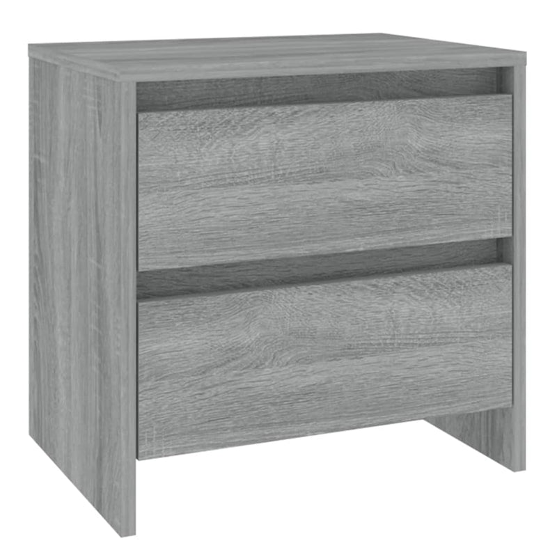 vidaXL 2 db szürke-sonoma színű éjjeliszekrény 45x34,5x44,5 cm