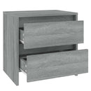 vidaXL 2 db szürke-sonoma színű éjjeliszekrény 45x34,5x44,5 cm
