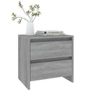 vidaXL 2 db szürke-sonoma színű éjjeliszekrény 45x34,5x44,5 cm
