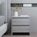 vidaXL 2 db szürke-sonoma színű éjjeliszekrény 45x34,5x44,5 cm
