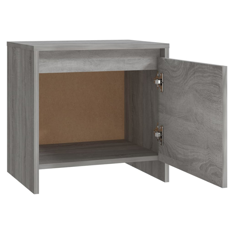 vidaXL szürke sonoma színű szerelt fa éjjeliszekrény 45x34x44,5 cm