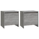 vidaXL 2 db szürke sonoma színű szerelt fa éjjeliszekrény 45x34x44,5cm