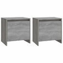 vidaXL 2 db szürke sonoma színű szerelt fa éjjeliszekrény 45x34x44,5cm