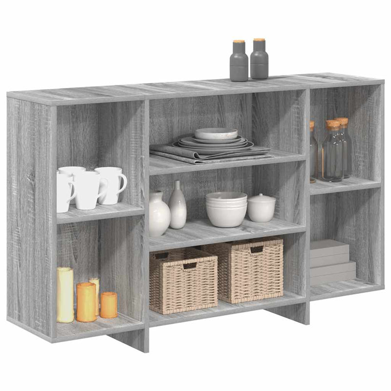 vidaXL szürke sonoma színű szerelt fa tálalószekrény 120 x 30 x 75 cm