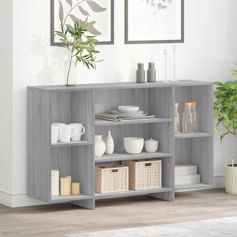 vidaXL szürke sonoma színű szerelt fa tálalószekrény 120 x 30 x 75 cm
