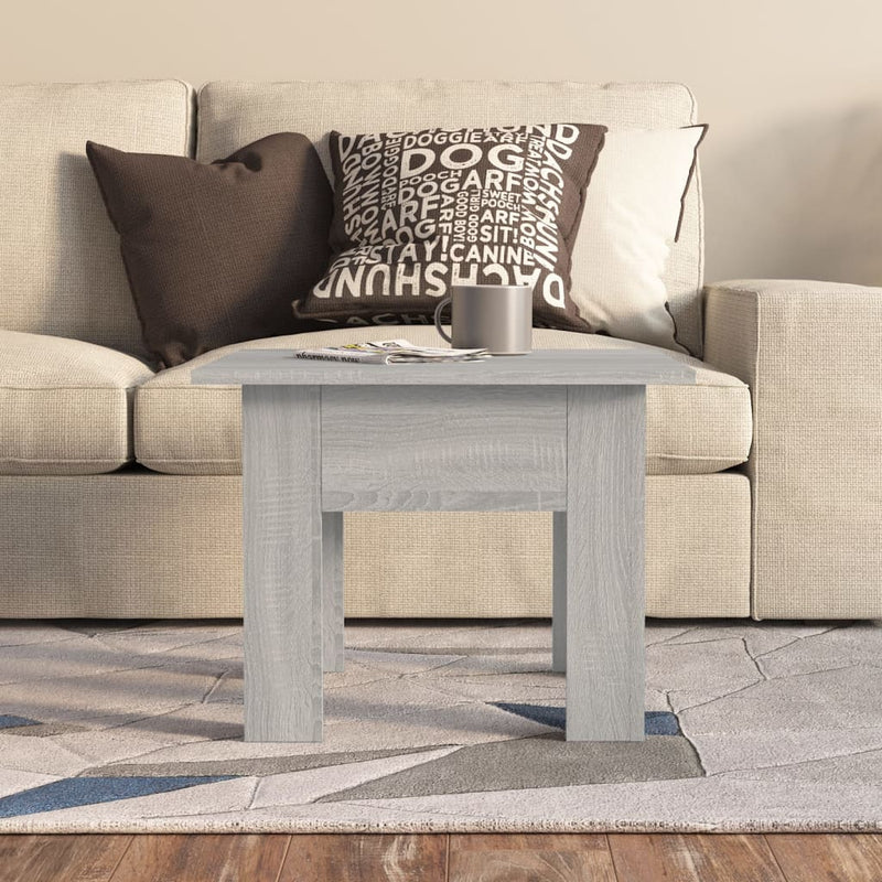 vidaXL szürke sonoma színű szerelt fa dohányzóasztal 55 x 55 x 42 cm