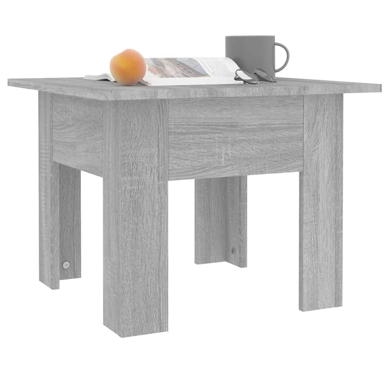 vidaXL szürke sonoma színű szerelt fa dohányzóasztal 55 x 55 x 42 cm