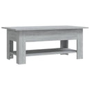 vidaXL szürke sonoma színű szerelt fa dohányzóasztal 102 x 55 x 42 cm