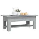 vidaXL szürke sonoma színű szerelt fa dohányzóasztal 102 x 55 x 42 cm